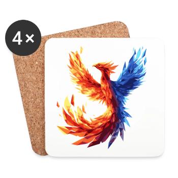 Phoenix phönix fliegen magic fabeltier - Untersetzer (4er-Set) - Weiß - Vorne