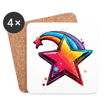Stern magic superstar - Coasters (set of 4) - white - Front