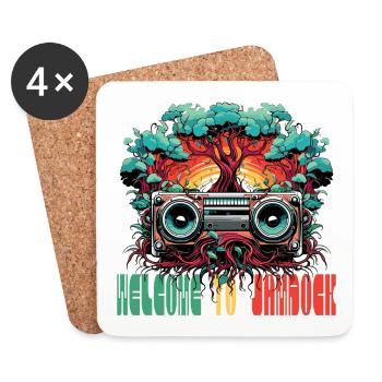 reggae welcome to jamrock - Untersetzer (4er-Set) - Weiß - Vorne