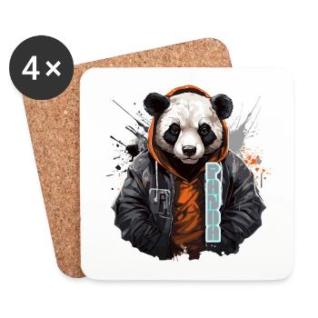 Panda Bear - Coasters (set of 4) - white - Front