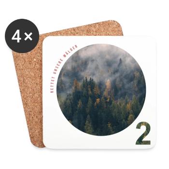 Save our forests - Coasters (set of 4) - white - Front