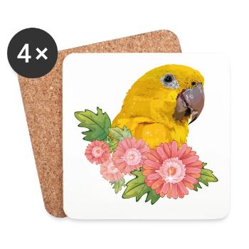 Guaruba Guarouba - Untersetzer (4er-Set) - Weiß - Vorne