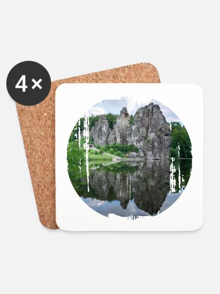 externsteine - Untersetzer (4er-Set) - Weiß