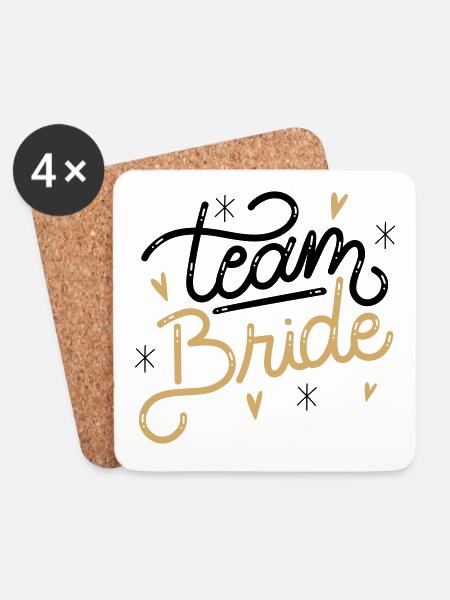 JGA Bachelorette Party Team Bride - Coasters (set of 4) - white