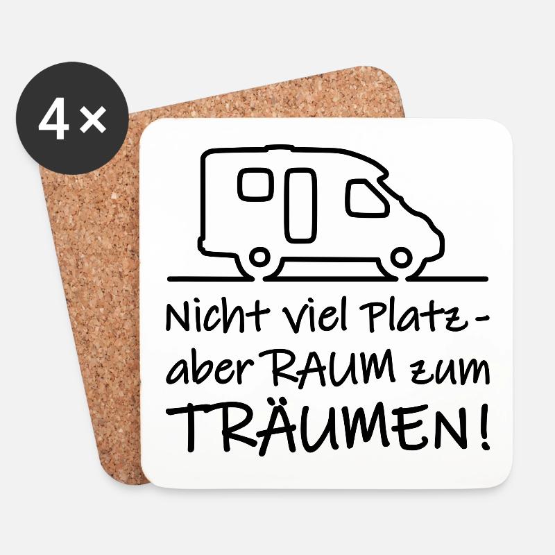 Wohnmobil - Raum zum Träumen - Teilintegriert - Untersetzer (4er-Set) - Weiß
