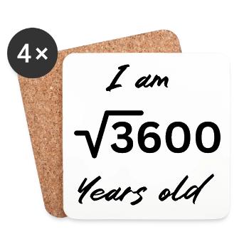 Legendary for 60 years – retro anniversary design - Coasters (set of 4) - white - Front