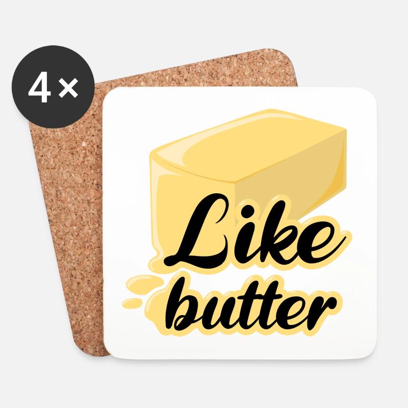 Butter - Untersetzer (4er-Set) - Weiß