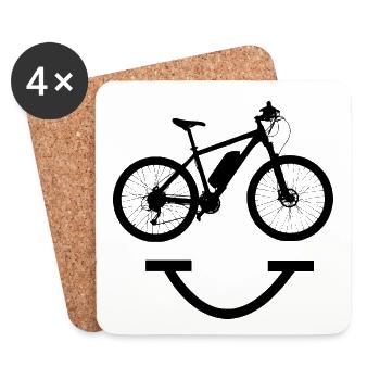 bicycle - Coasters (set of 4) - white - Front