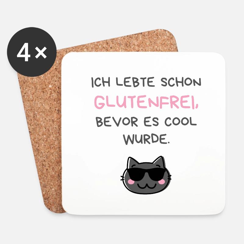 Ich lebte Glutenfrei - Untersetzer (4er-Set) - Weiß
