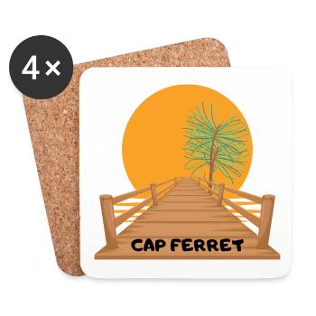 CAP FERRET Sunrise Pines France - Coasters (set of 4) - white - Front