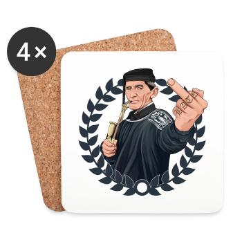 Rieser Grantler // Illustration - Untersetzer (4er-Set) - Weiß - Vorne
