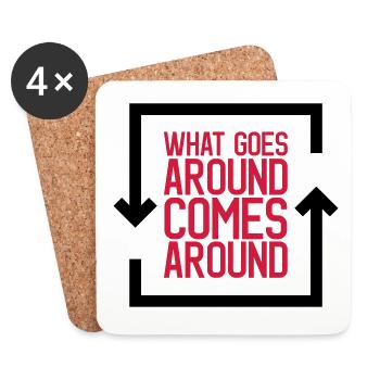 What Goes Around Comes Around - Untersetzer (4er-Set) - Weiß - Vorne