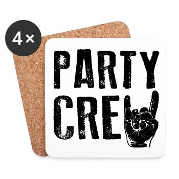 PARTY CREW Music Festival Celebrations - Coasters (set of 4) - white - Front
