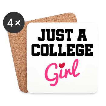 Just a college girl - Coasters (set of 4) - white - Front