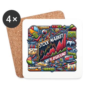 Trading my passion cool trading design - Coasters (set of 4) - white - Front