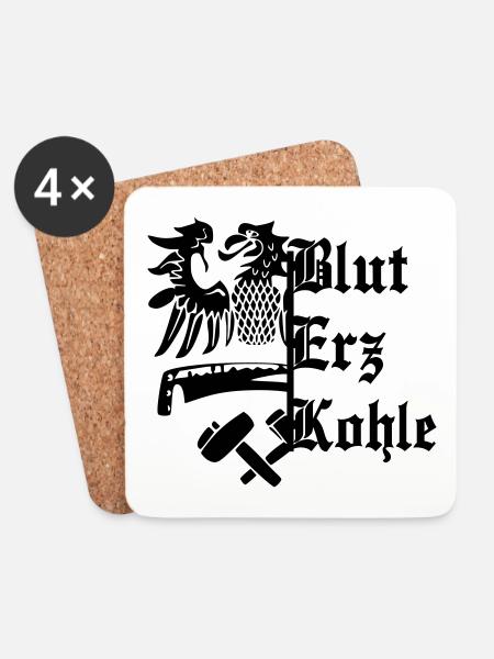Blood Ore Coal - Coasters (set of 4) - white