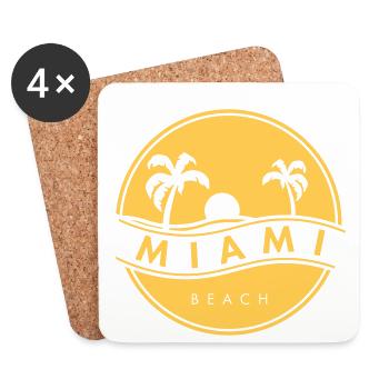 Miami Beach - Untersetzer (4er-Set) - Weiß - Vorne