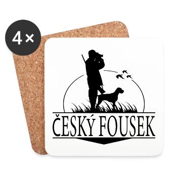 CESKY FOUSEK Hunting Dogs Hunter Dogs Wilsigns - Coasters (set of 4) - white - Front