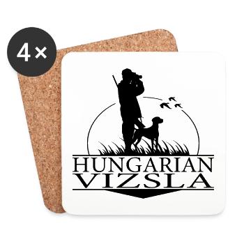 HUNGARIAN VIZSLA Hunting Dogs Hunter Hunting Wilsigns - Coasters (set of 4) - white - Front