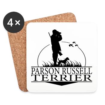 PARSON RUSSELL TERRIER Jagdhunde Jagd Wilsigns - Untersetzer (4er-Set) - Weiß - Vorne