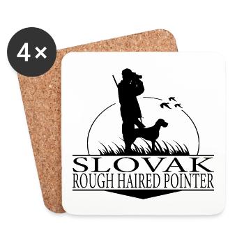 SLOVAK ROUGH HAIRED POINTER Jagdhunde Wilsigns - Untersetzer (4er-Set) - Weiß - Vorne