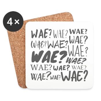 Wae? - Dessous de verre (lot de 4) - blanc - Devant