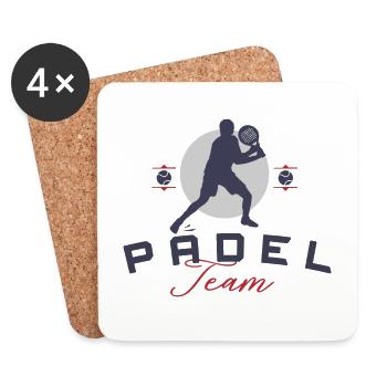 Padel Team Padel Tennis Padel Player - Coasters (set of 4) - white - Front