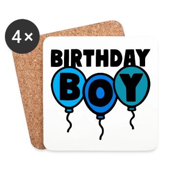 Birthday Boy Geburtstagskind - Untersetzer (4er-Set) - Weiß - Vorne