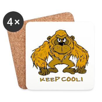 KEEP COOL! - Untersetzer (4er-Set) - Weiß - Vorne