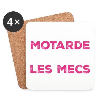 Je Suis Motarde - Humour Cadeau Motarde - Dessous de verre (lot de 4) - blanc - Devant