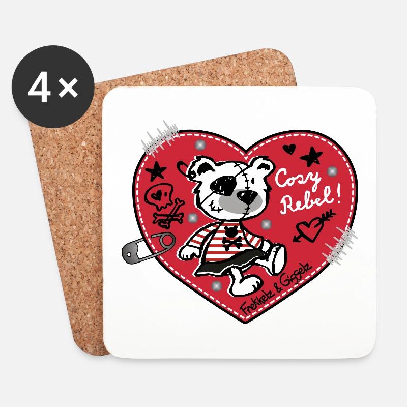 Cosy Rebel - Untersetzer (4er-Set) - Weiß