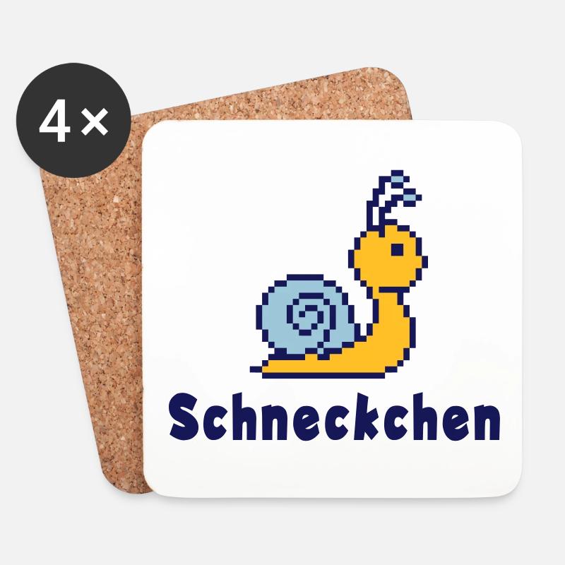 Schneckchen - Untersetzer (4er-Set) - Weiß