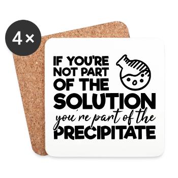Funny Chemistry Humor Scientist Quote - Coasters (set of 4) - white - Front