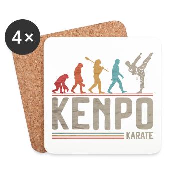 Kenpo Karate Evolution Funny Martial Arts Fighter - Coasters (set of 4) - white - Front
