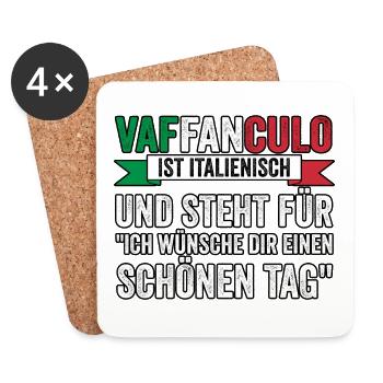 Italien Italiener Vaffanculo - Untersetzer (4er-Set) - Weiß - Vorne