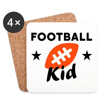 Football kid (Sterne, Football) - Untersetzer (4er-Set) - Weiß - Vorne