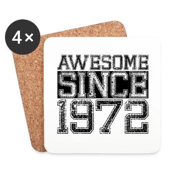 Awesome Since 1972 50. Geburtstag 1972 Geburtstag - Untersetzer (4er-Set) - Weiß - Vorne
