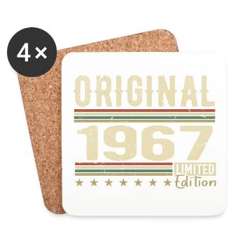 Original 1967 - Retro 1967 Geburtstagsgeschenk - Untersetzer (4er-Set) - Weiß - Vorne