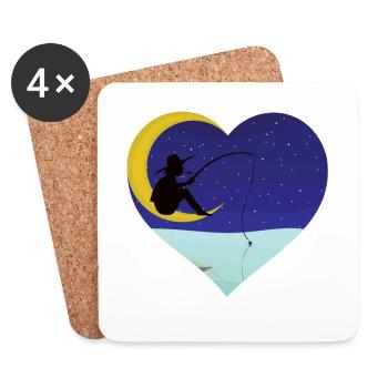 Dreamin' Fisherman - Untersetzer (4er-Set) - Weiß - Vorne