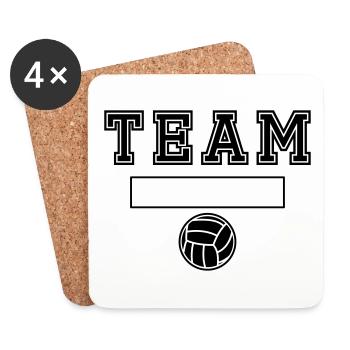 Team volleyball - Coasters (set of 4) - white - Front