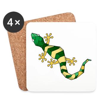 Geometric lizard - Coasters (set of 4) - white - Front