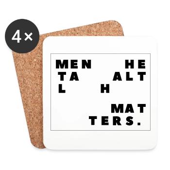 Mental Health Matters Mental Illness - Coasters (set of 4) - white - Front