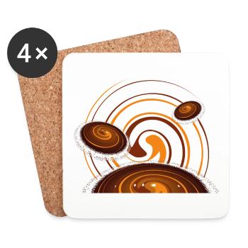 Kaffee am Morgen vertreibt Kummer und Sorgen! - Untersetzer (4er-Set) - Weiß - Vorne