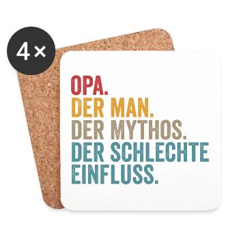 Grandpa Grandpa - Coasters (set of 4) - white - Front