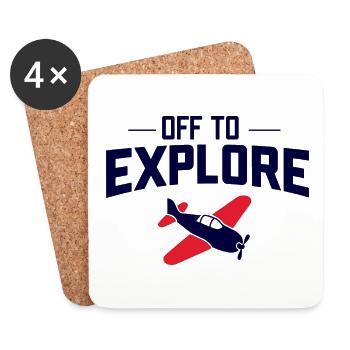 Adventure flight - Coasters (set of 4) - white - Front