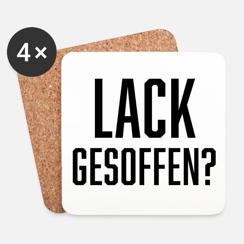 Lack gesoffen? - Untersetzer (4er-Set) - Weiß