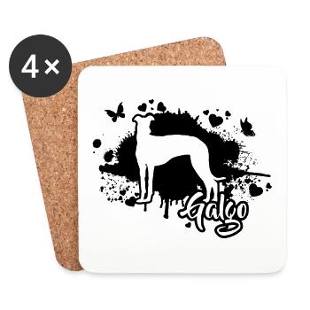 GALGO Chiens Maman Chien Wilsigns - Dessous de verre (lot de 4) - blanc - Devant