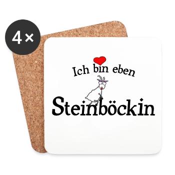 Sternzeichen Steinbock Frau - Untersetzer (4er-Set) - Weiß - Vorne