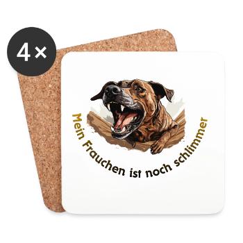 My mistress is even worse - Coasters (set of 4) - white - Front