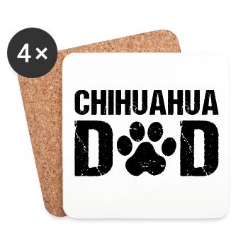 Chihuahua Dad Chihuahua Dogs - Coasters (set of 4) - white - Front